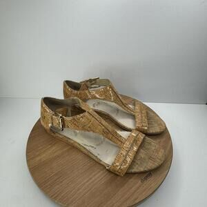 Donald J Pliner Womens Cork Wedge‎ Sandals 8.5M